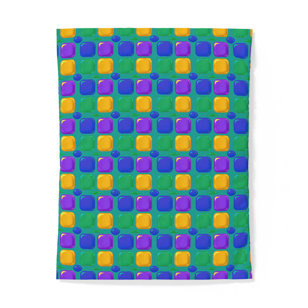 Giant Puffy Glass Cushions Cotton Duvet Cover – Peacock Jewel