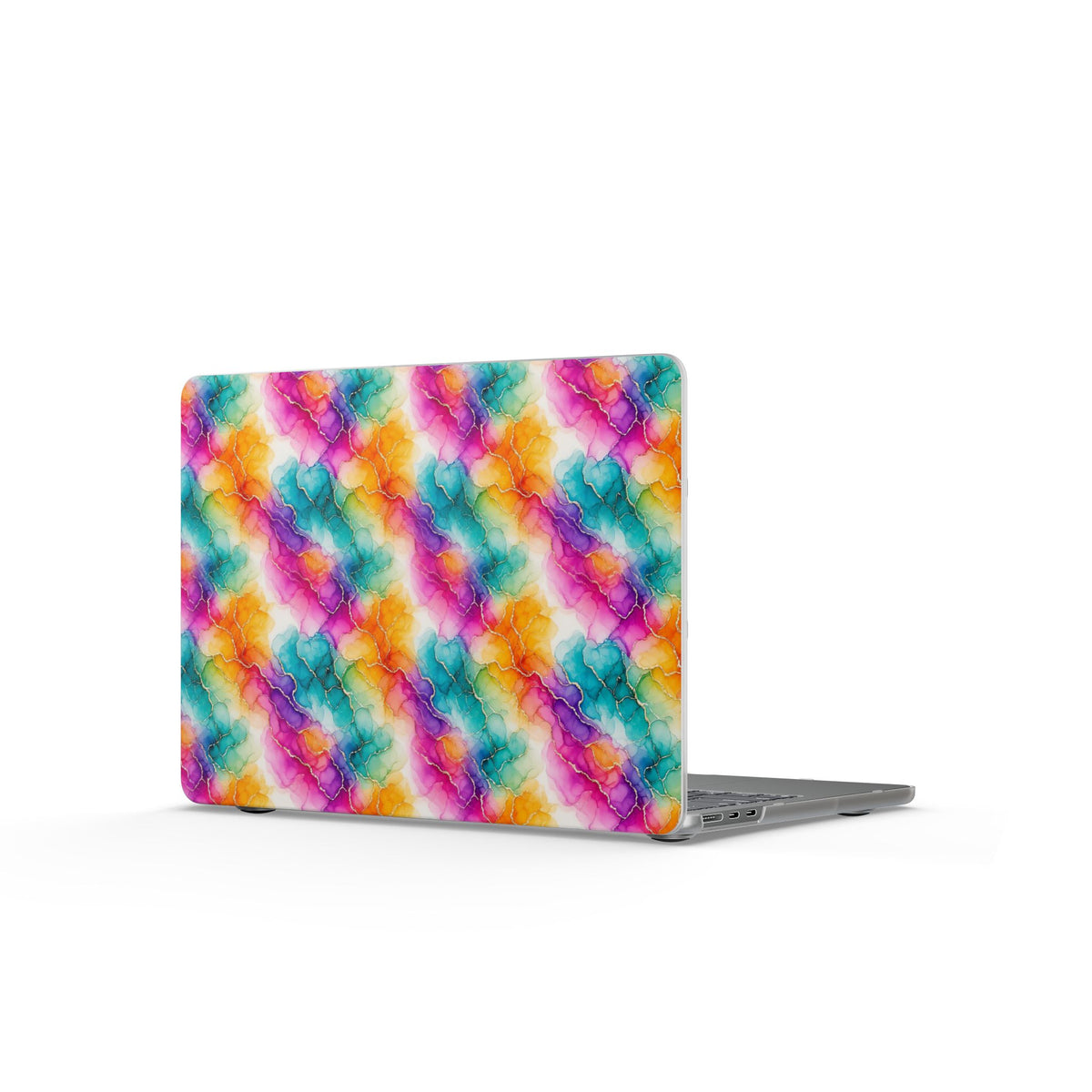 Rainbow Alcohol Ink Bloom Matte MacBook Case