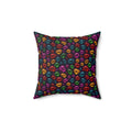 Jelly Glass Drops Faux Suede Cushion – Glossy 3D Abstract Pattern