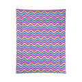 Wide Wave Interference Comforter – Candy Pastel on Grape