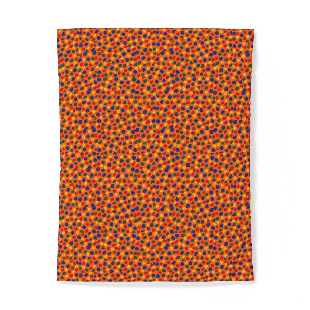 Stippled Dabs Cotton Duvet Cover – Expressionist Brushstroke Abstract Pattern