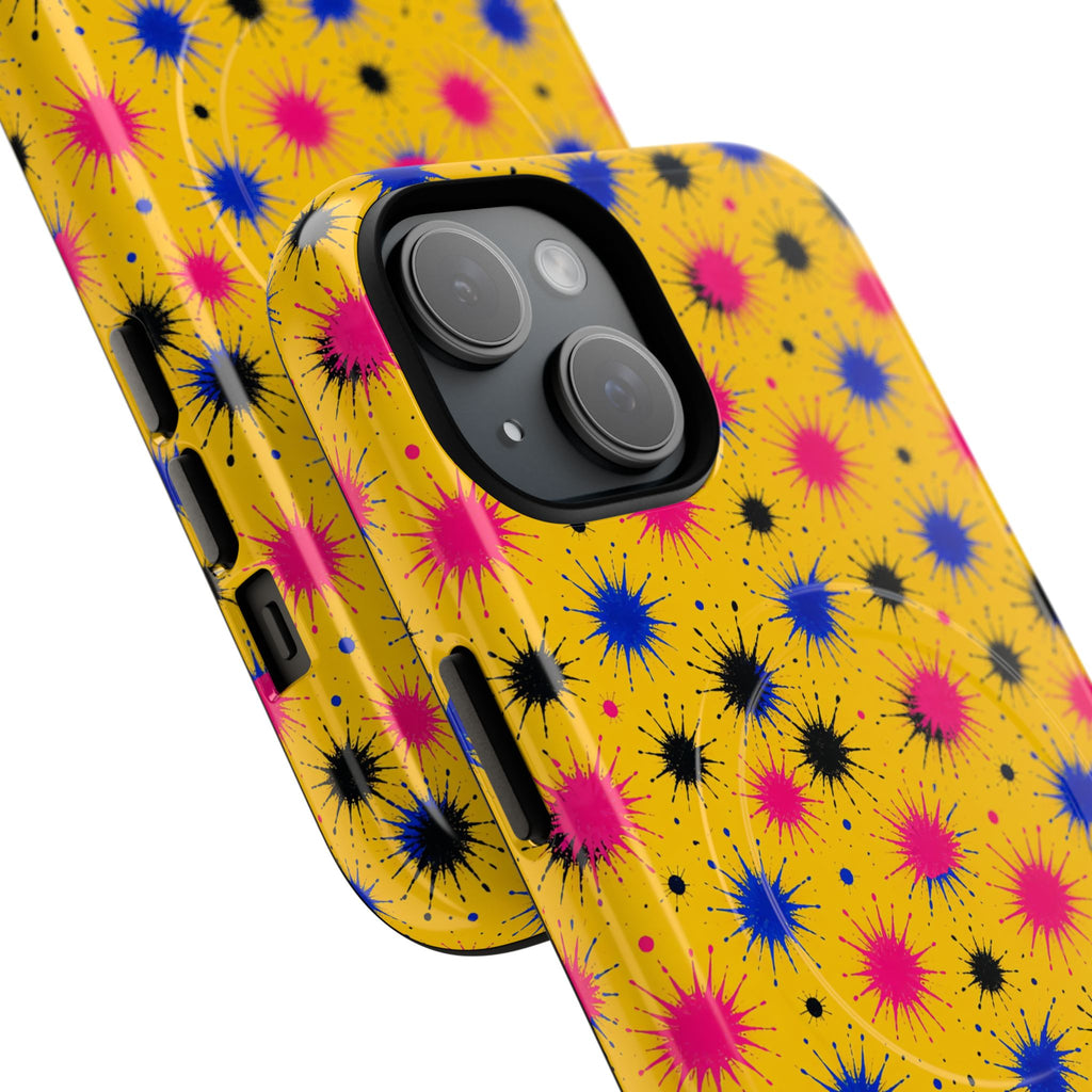 Splash Crowns Magnetic Tough iPhone Case – Ink Splash Pattern