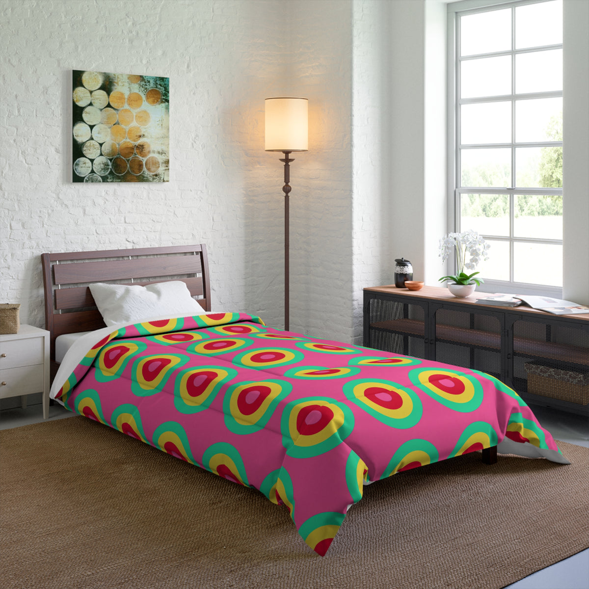 Giant Op-Art Jewel Rings Comforter – Candy Christmas