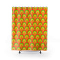 Chromatic Scallop Ripple Shower Curtain – Hot Citrus