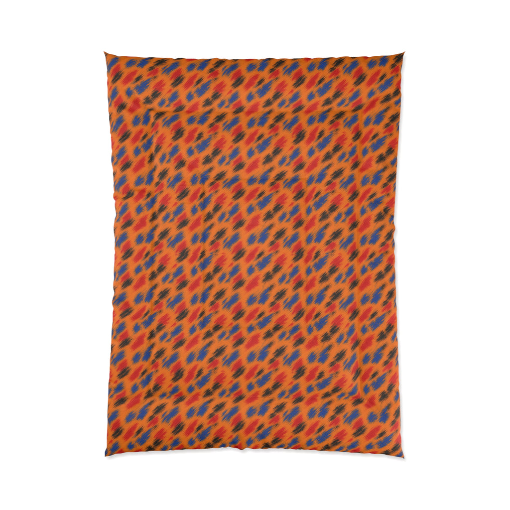 Dry-Brush Drags Comforter – Expressionist Brushstroke Abstract Pattern