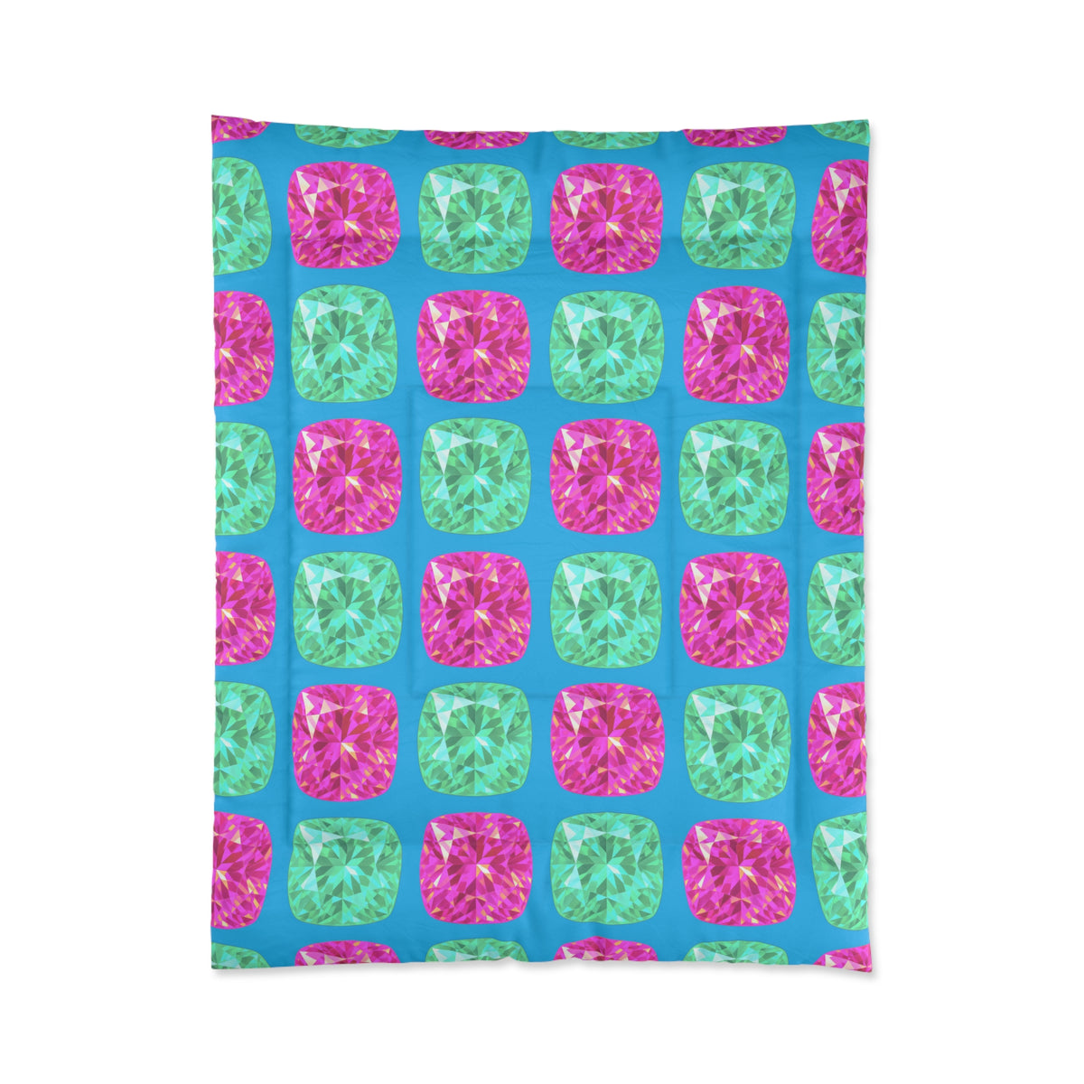 Giant Cut Gem Grid Comforter – Ice Jewel