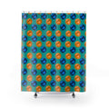 Half-Drop Gem Grid Shower Curtain – Peacock Jewel
