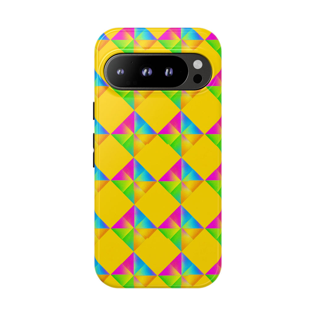 Iridescent Kite Quartet Tough Phone Case – Iridescent Geometric Pattern