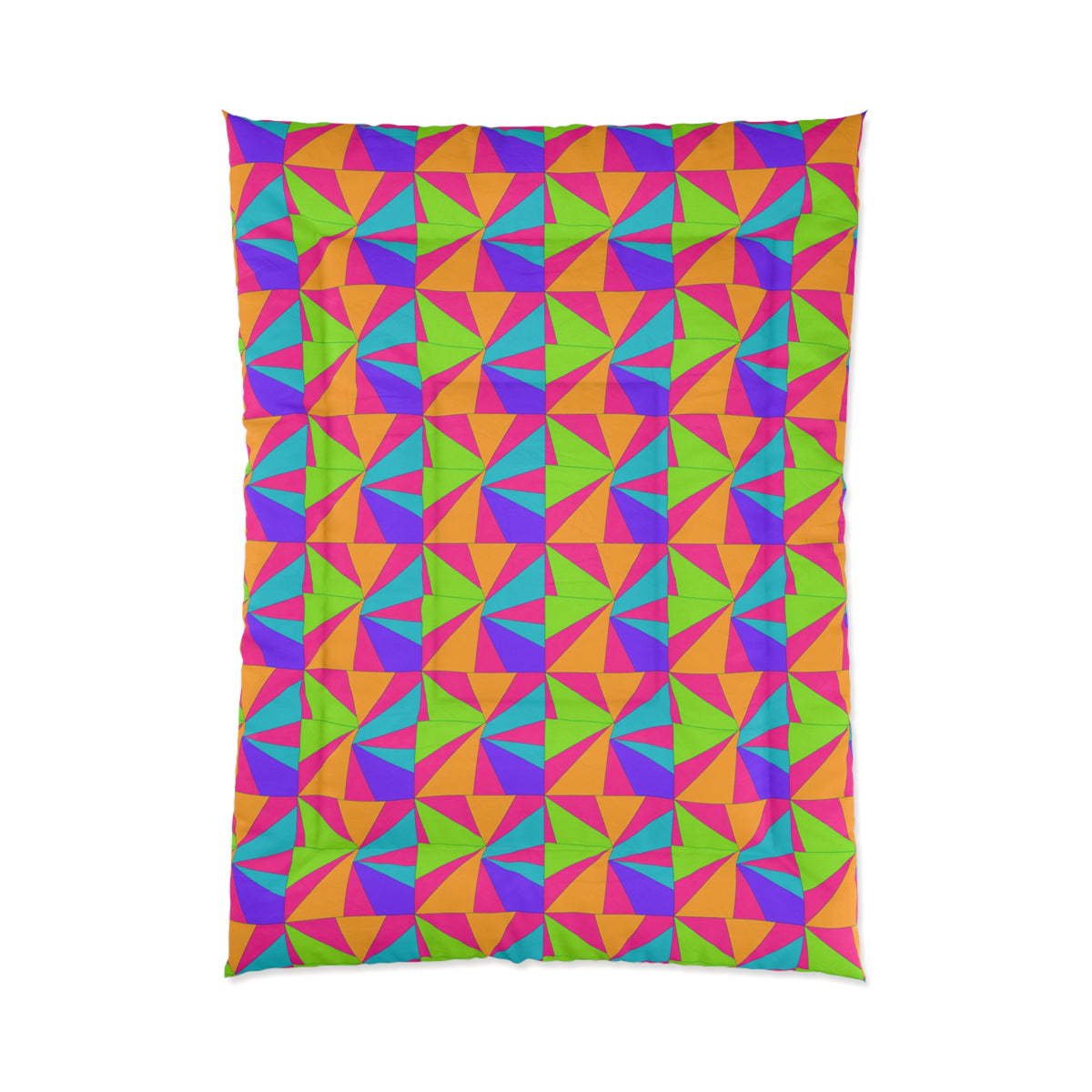 Cubist Sunburst Blocks Comforter – Tropical Punch