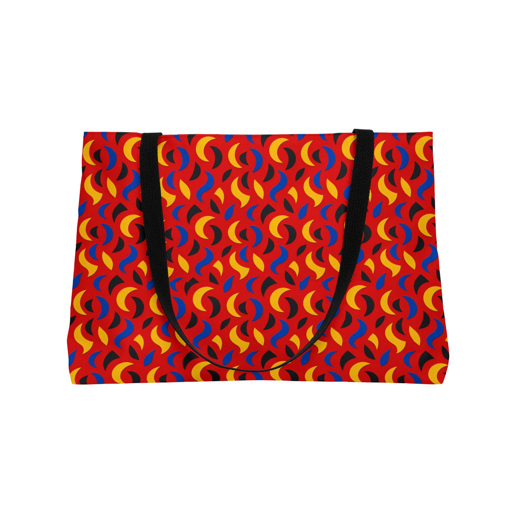 Swoosh Cutouts Weekender Tote Bag – Cut-Paper Abstract Pattern