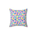 Gumdrop Orbs Faux Suede Cushion – Soft Abstract Pattern