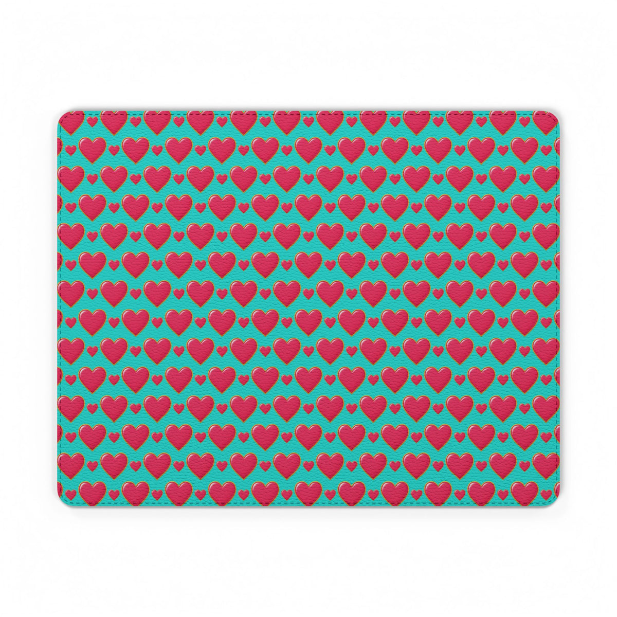Heart Bubble Grid Vegan Leather Mouse Mat – Pop Hearts Pattern