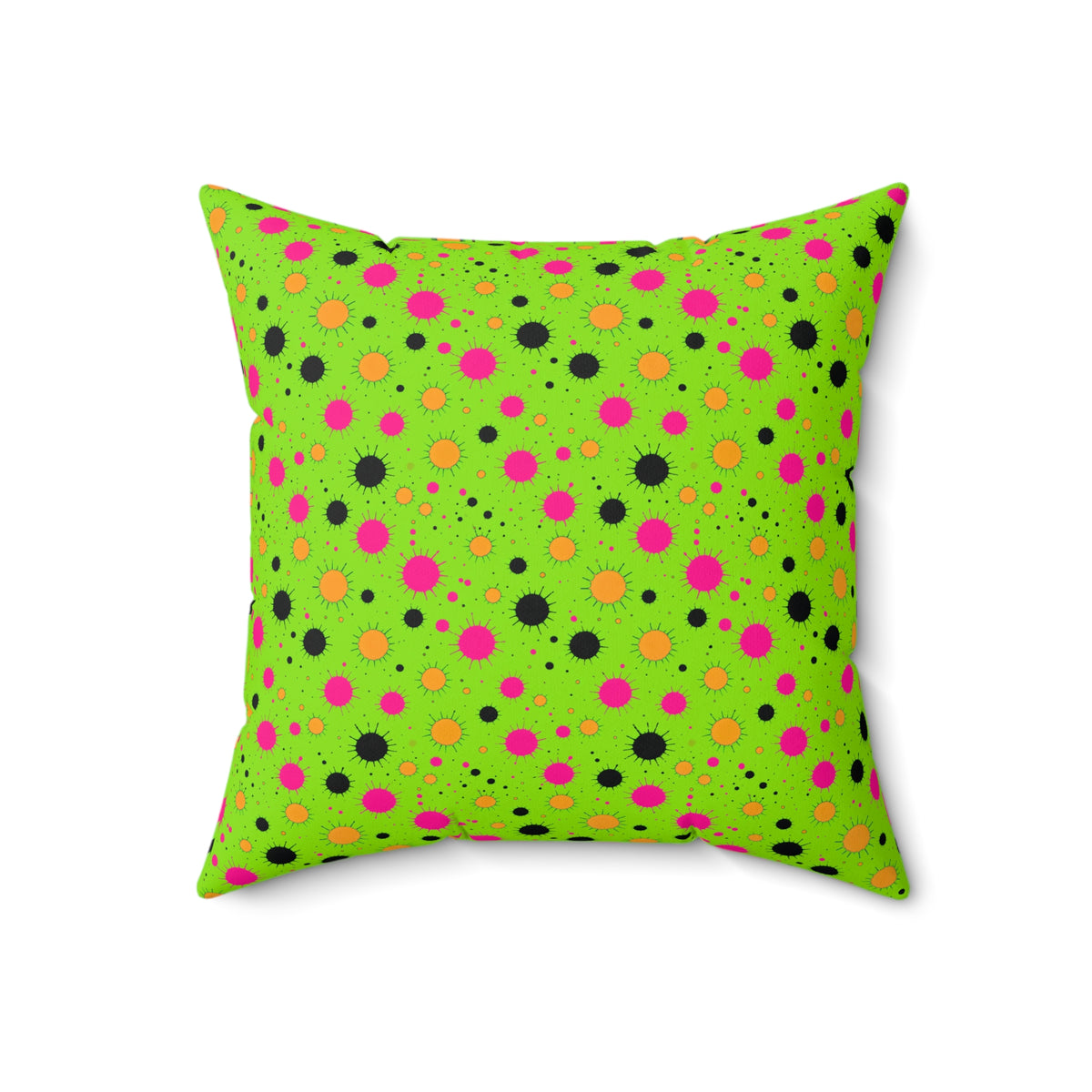 Blot Burst Faux Suede Cushion – Tropical Punch