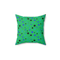 Blot Burst Faux Suede Cushion – Ocean Jewel