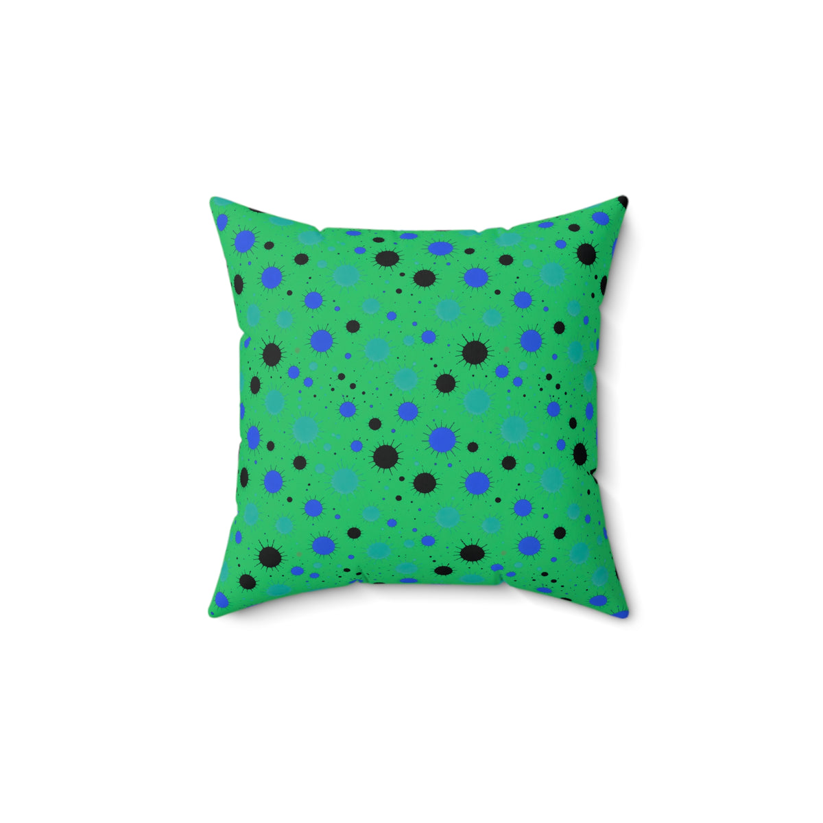 Blot Burst Faux Suede Cushion – Ocean Jewel