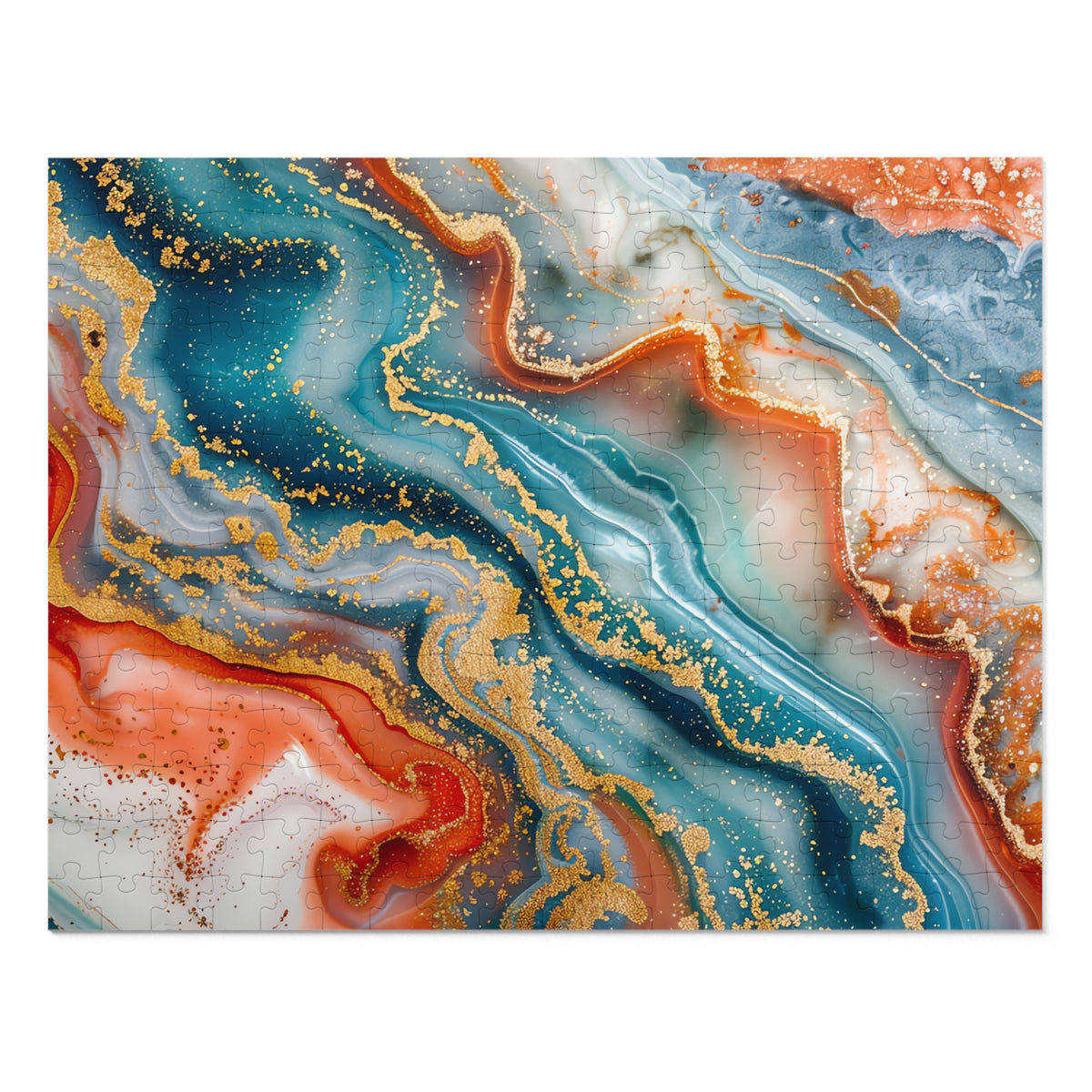 Molten Marble Jigsaw Puzzle with Tin – Marble Art