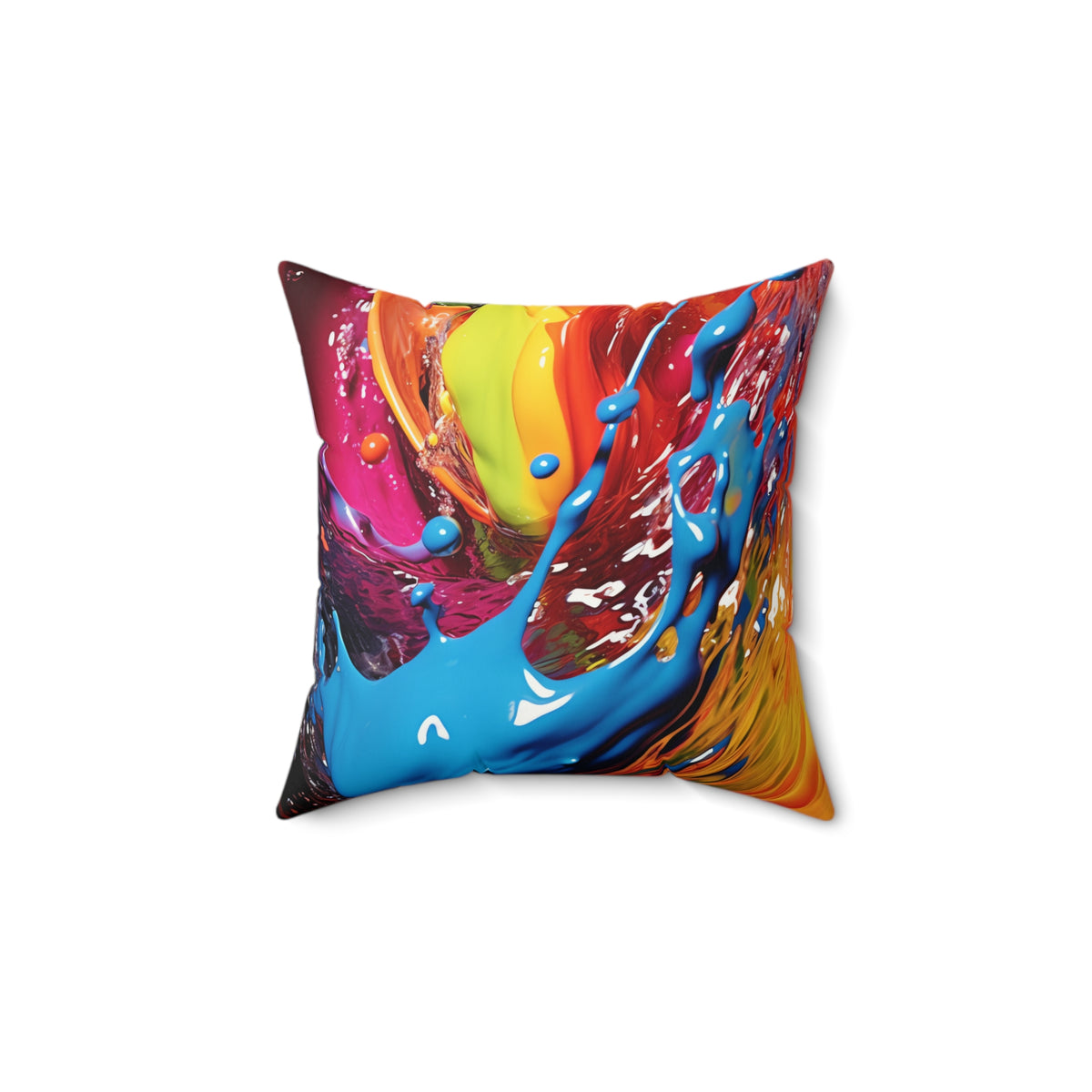 Paint Splash Wave Faux Suede Cushion – Splash Art