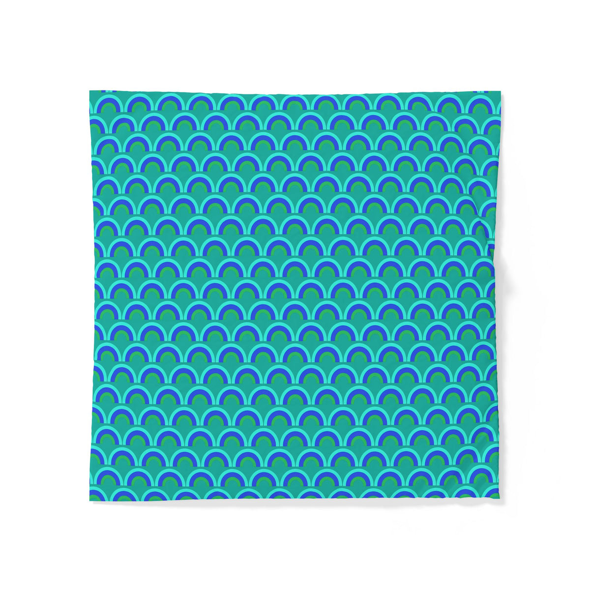 Chromatic Scallop Ripple Cotton Duvet Cover – Ocean Jewel