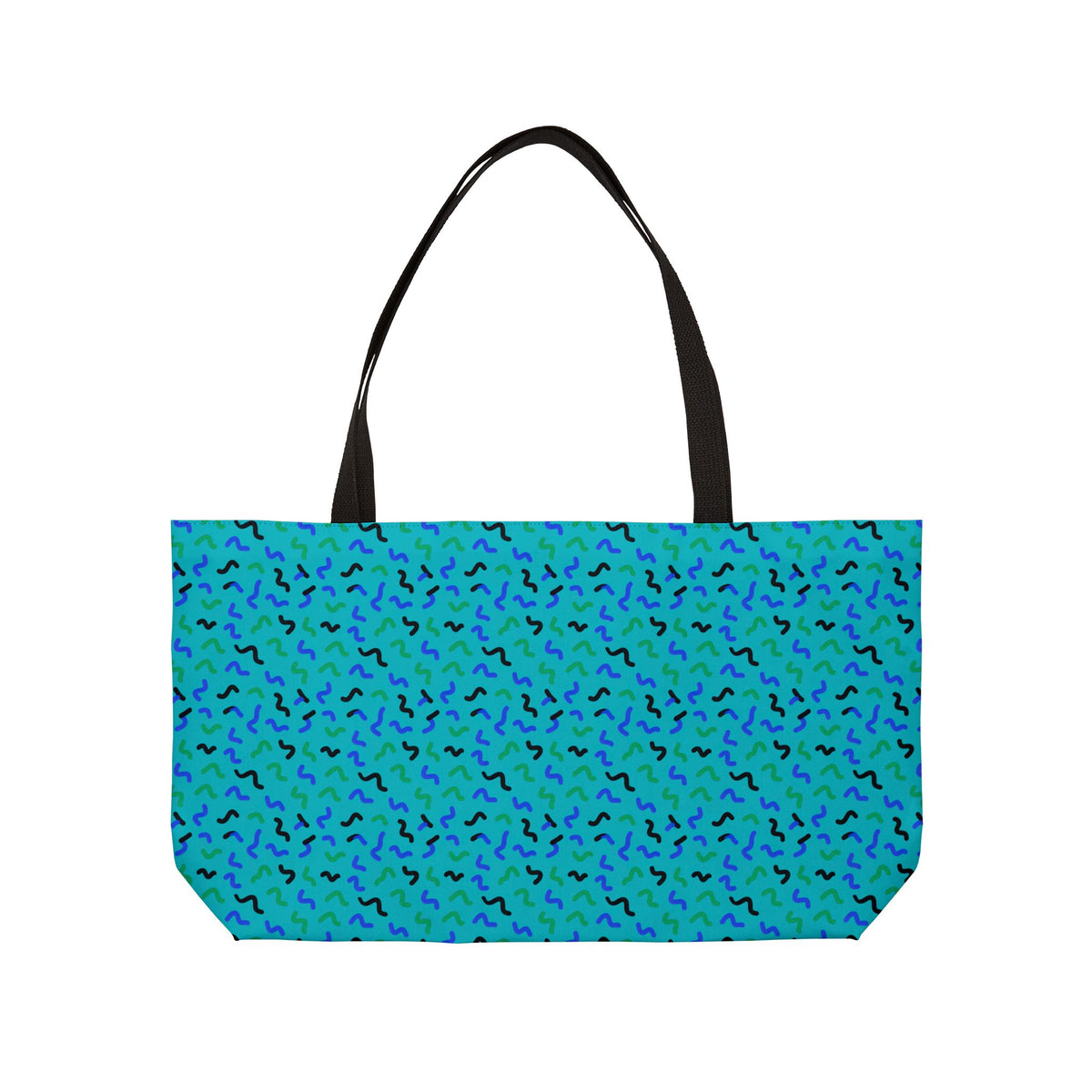 Squiggle Strokes Weekender Tote Bag – Peacock Jewel