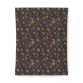 Garnet Gold Foil Cotton Duvet Cover – Holographic-Look Metal Pattern