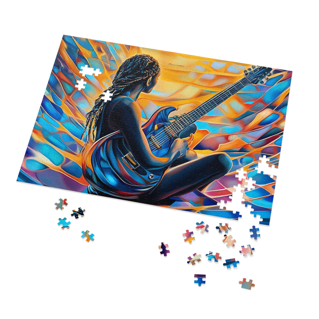 Guitar Dreamer Jigsaw Puzzle with Tin – Psychedelic Music Art