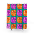 Giant Cut Gem Grid Shower Curtain – Peacock Jewel
