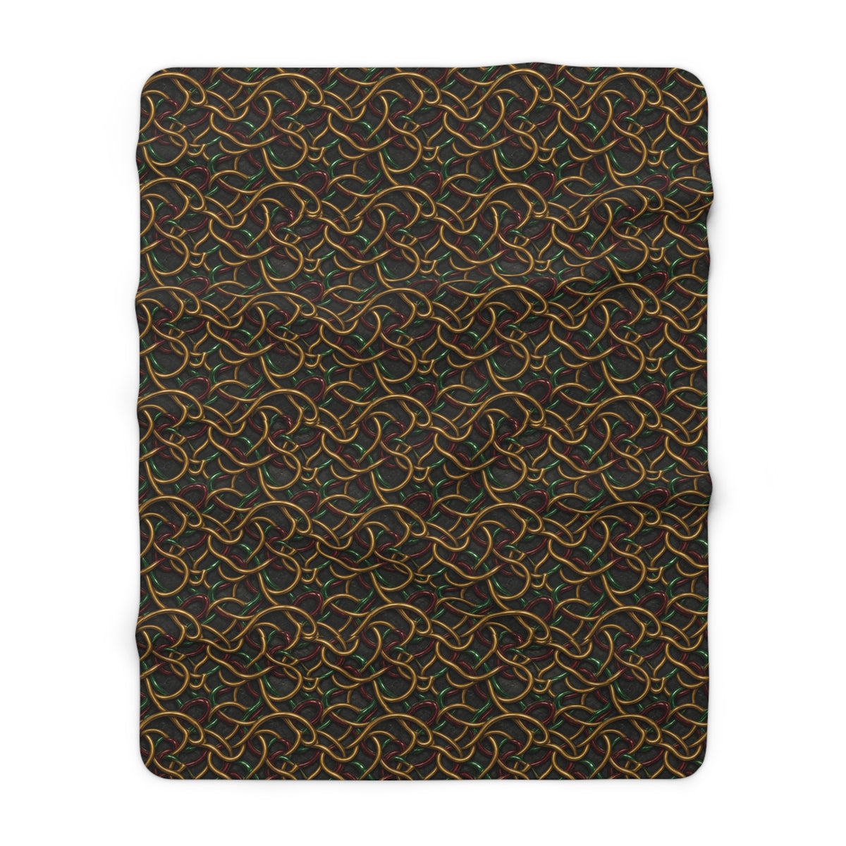 Jewel Metal Weave Sherpa Fleece Blanket – Holographic-Look Metal Pattern