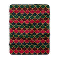 Jewel Scales Sherpa Fleece Blanket – Art Deco Pattern