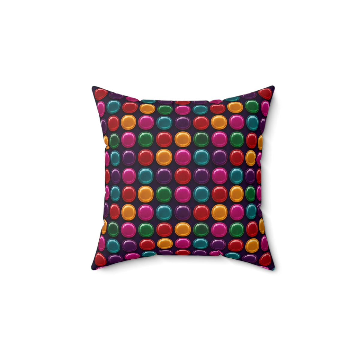 Puffy Glass Cushions Faux Suede Cushion – Psychedelic Pop Pattern