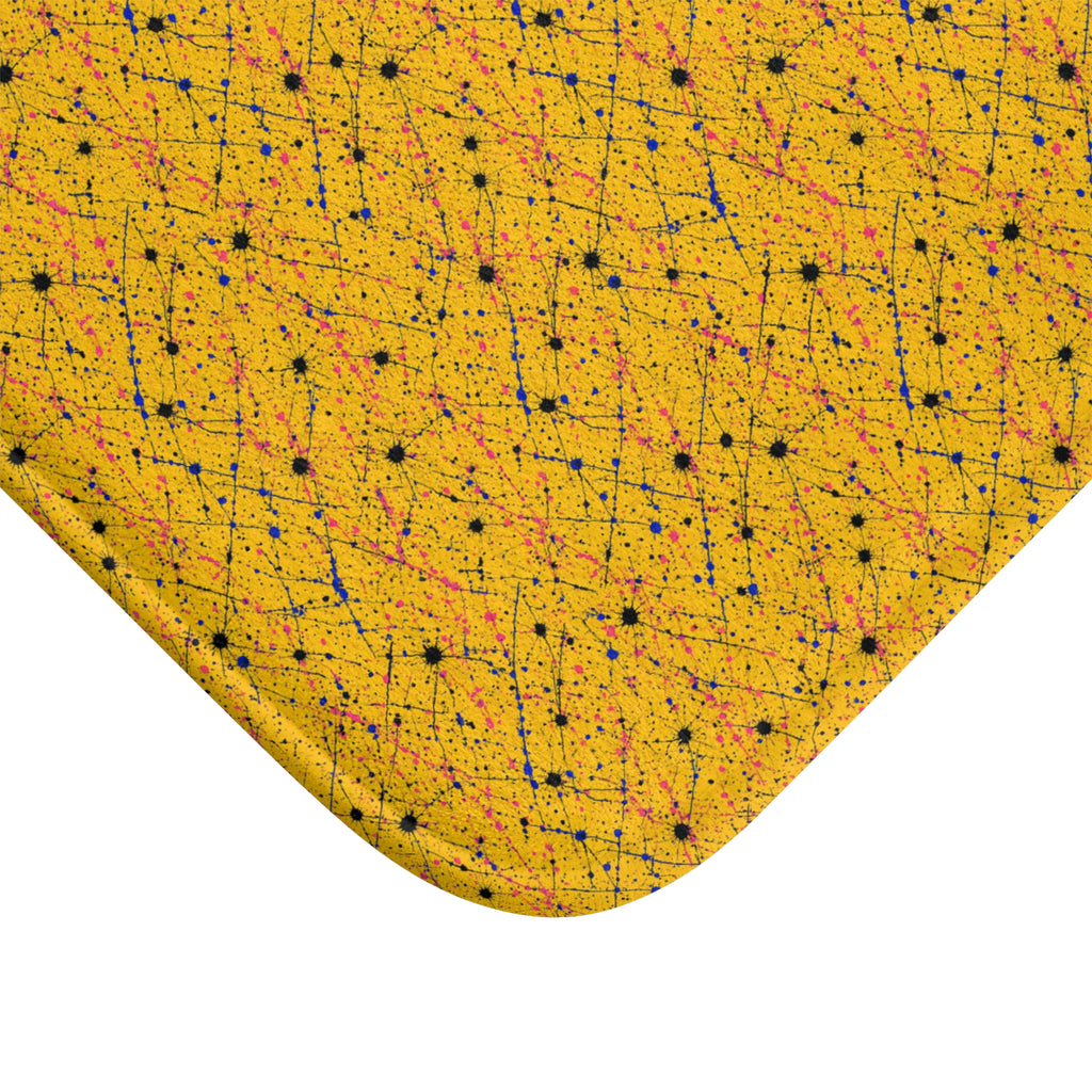 Drip Trails Bath Mat – Paint Splatter Pattern