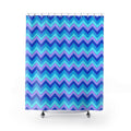 Jewel Chevron Bands Shower Curtain – Ice Jewel