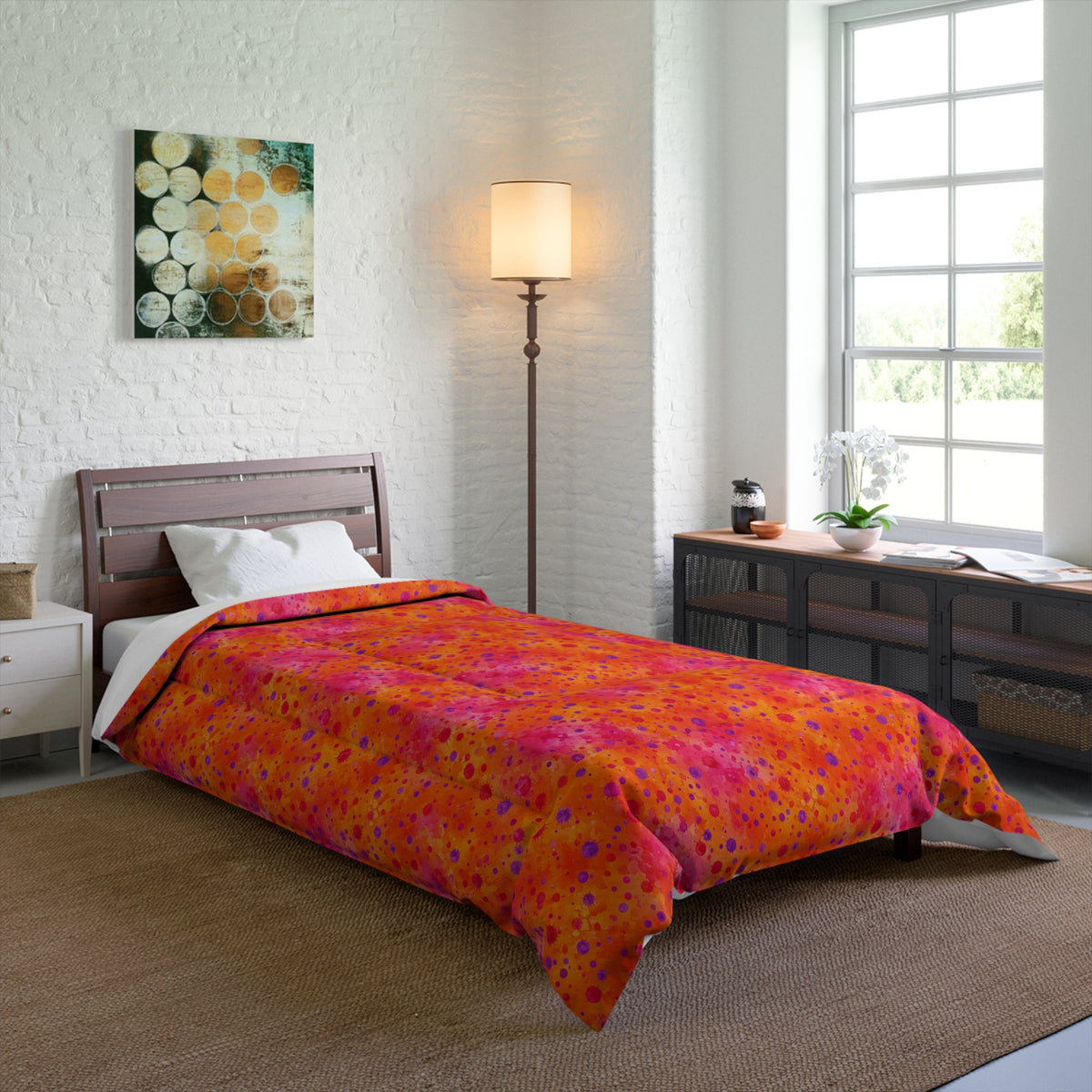 Pigment Dot Bleeds Comforter – Watercolour Bleed Pattern