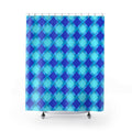 Broad Diamond Trellis Shower Curtain – Ice Jewel