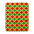 Broad Gold Diamond Trellis Sherpa Fleece Blanket – Ribbon Lattice Pattern