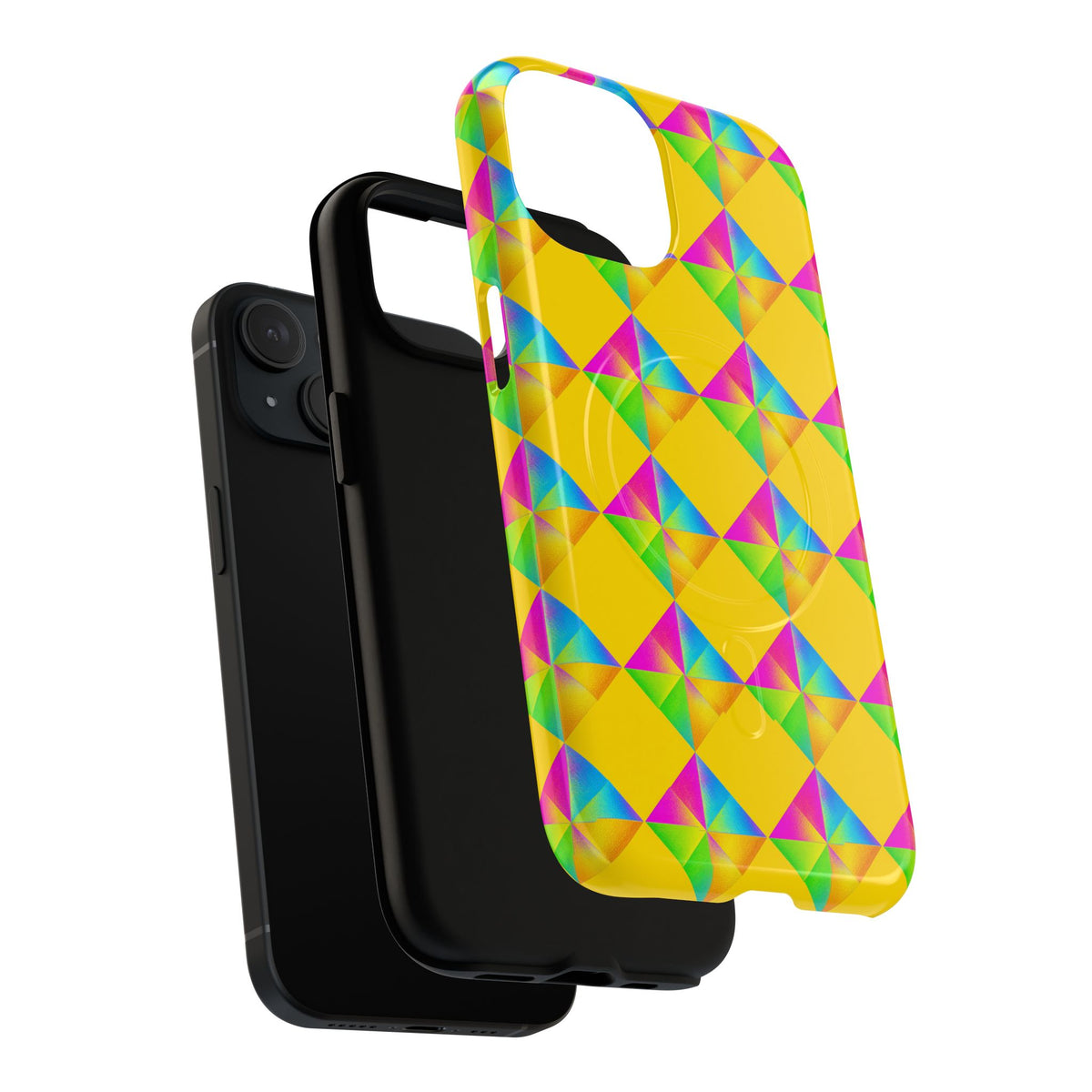 Iridescent Kite Quartet Magnetic Tough iPhone Case – Iridescent Geometric Pattern