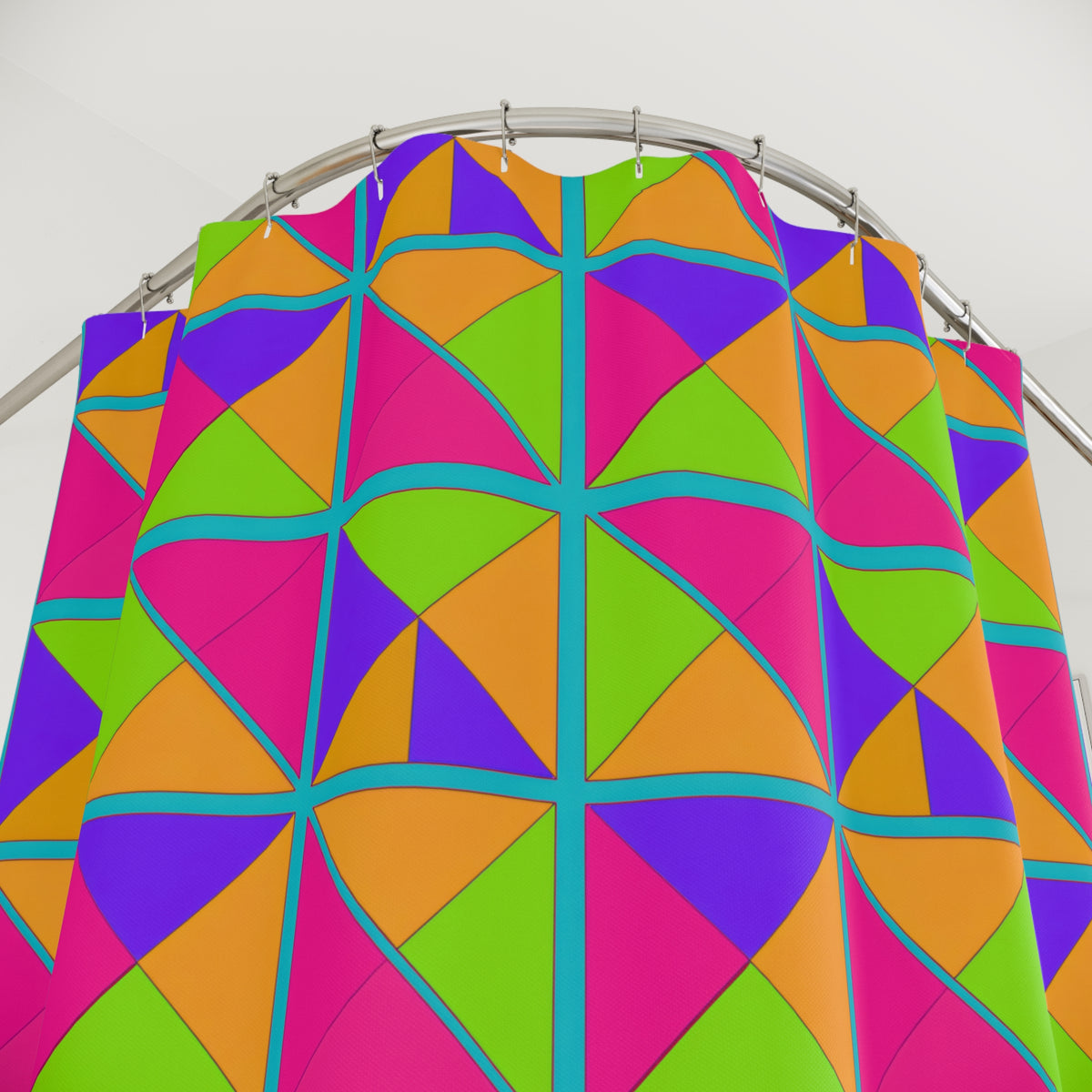 Split Square Fiesta Shower Curtain – Tropical Punch