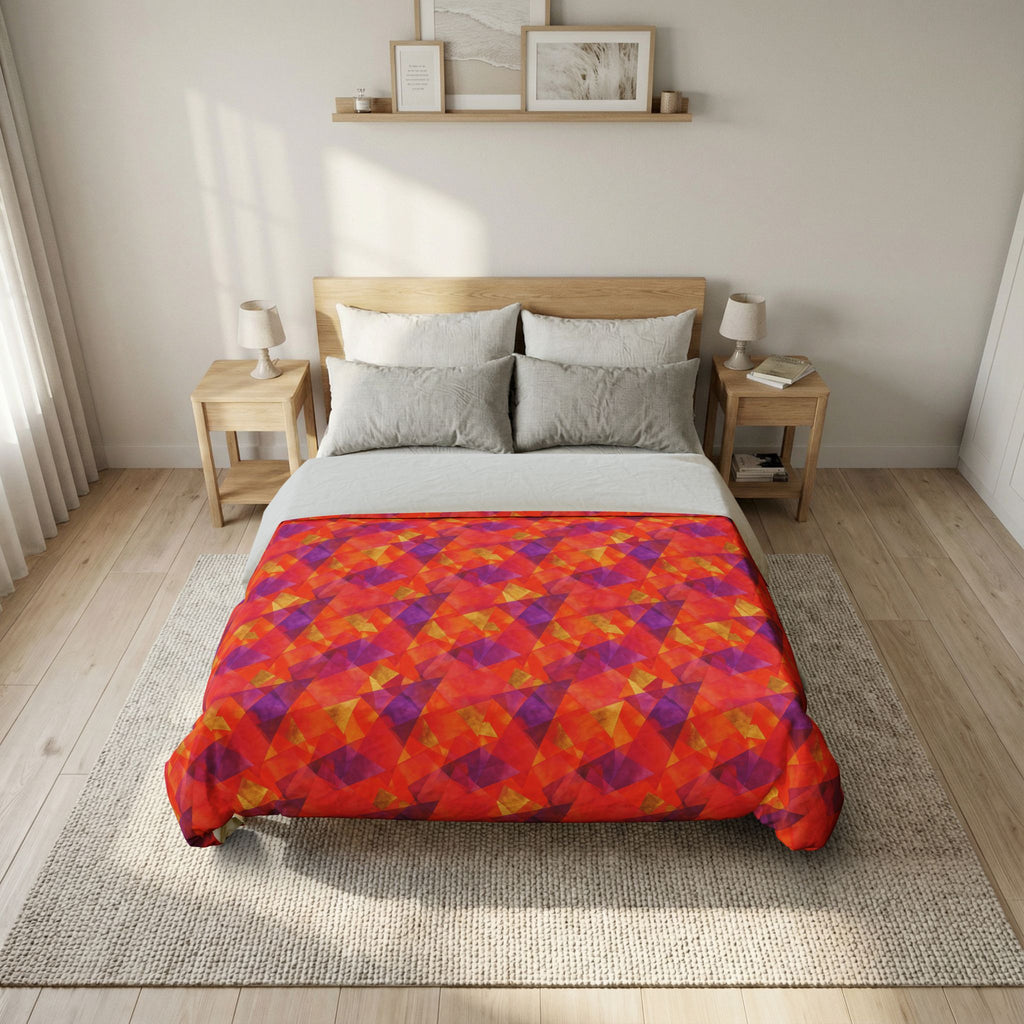 Layered Wash Shards Cotton Duvet Cover – Wet-In-Wet Abstract Pattern