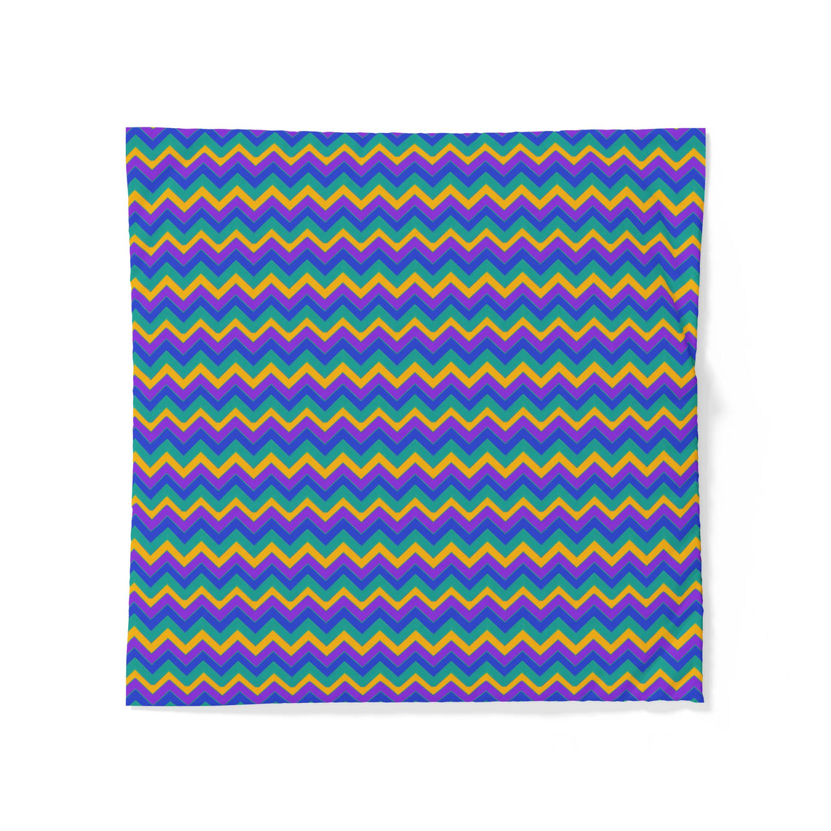 Jewel Chevron Bands Cotton Duvet Cover – Peacock Jewel