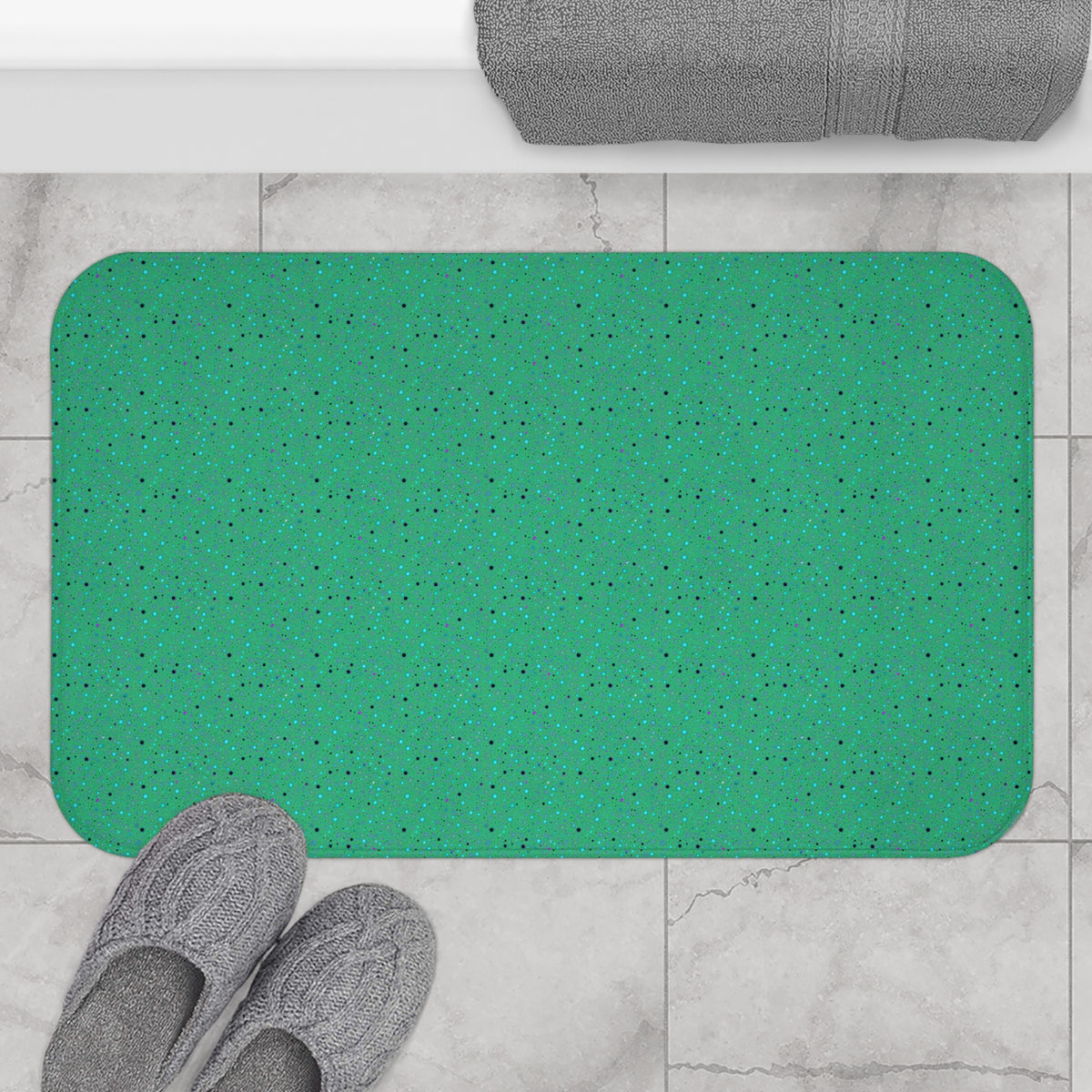Confetti Spatter Bath Mat – Ocean Jewel