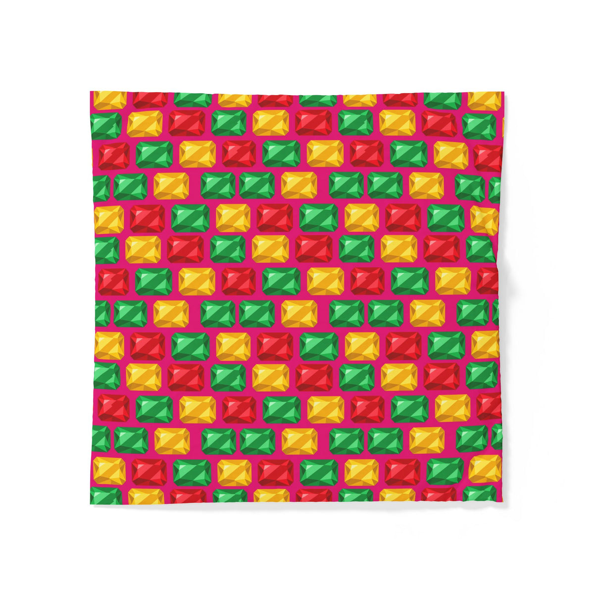 Big Stacked Gem Bars Cotton Duvet Cover – Geometric Blocks Pattern