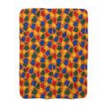 Palette Knife Slabs Sherpa Fleece Blanket – Palette Knife Abstract Pattern