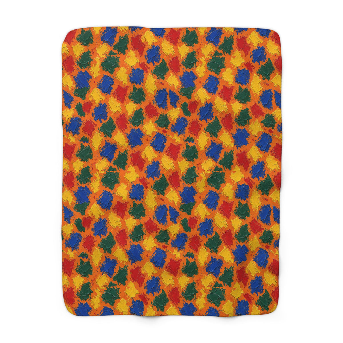 Palette Knife Slabs Sherpa Fleece Blanket – Palette Knife Abstract Pattern