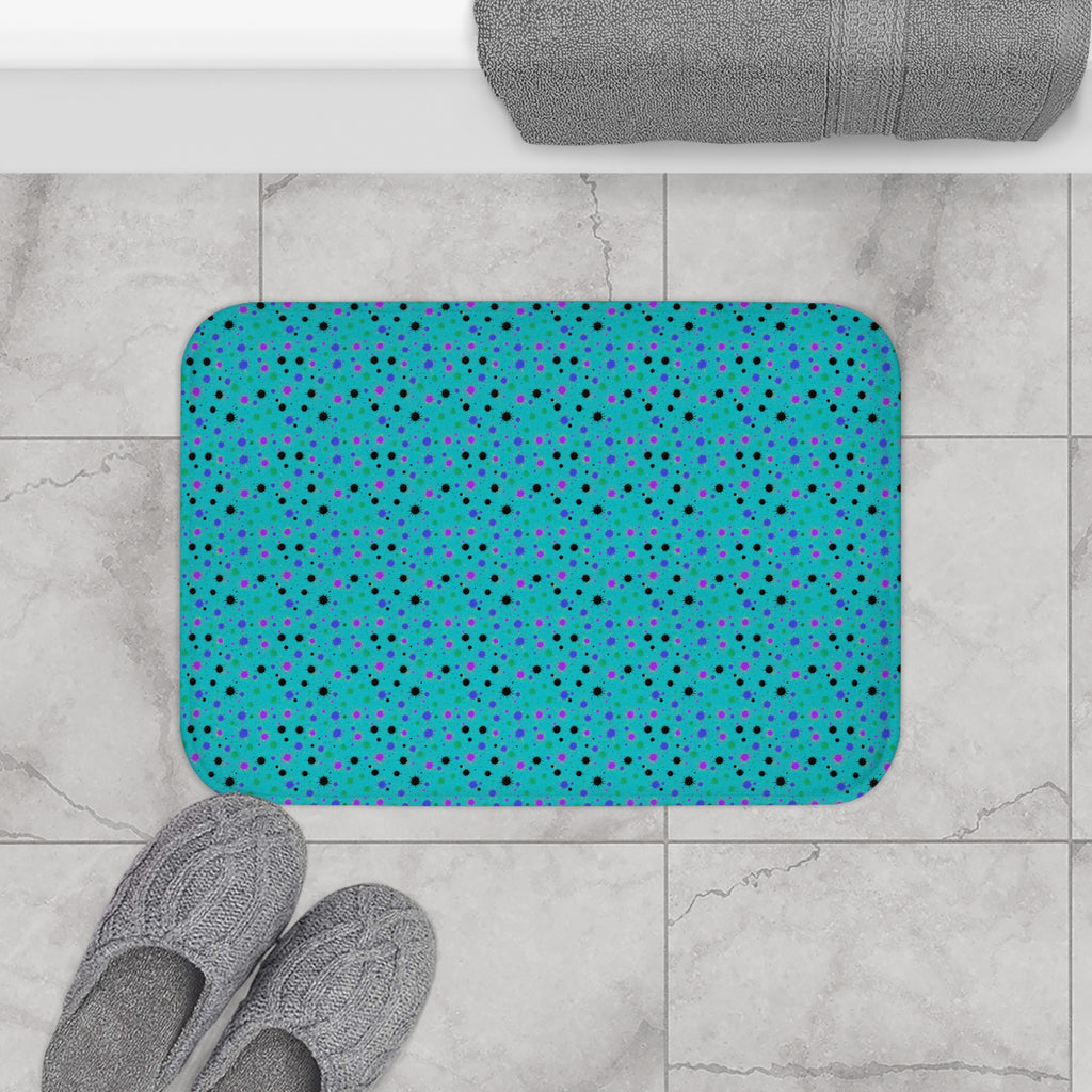 Splat Storm Bath Mat – Peacock Jewel