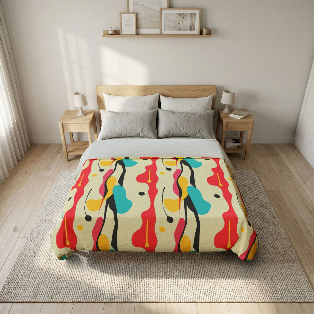 Cut-Out Blobs Cotton Duvet Cover – Mid-Century Cut-Out Pattern