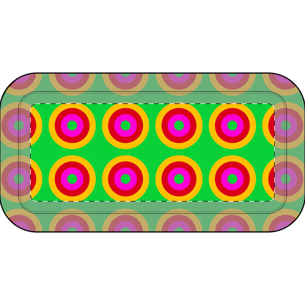 Giant Op-Art Jewel Rings Pencil Case – Op-Art Concentric Circles Pattern
