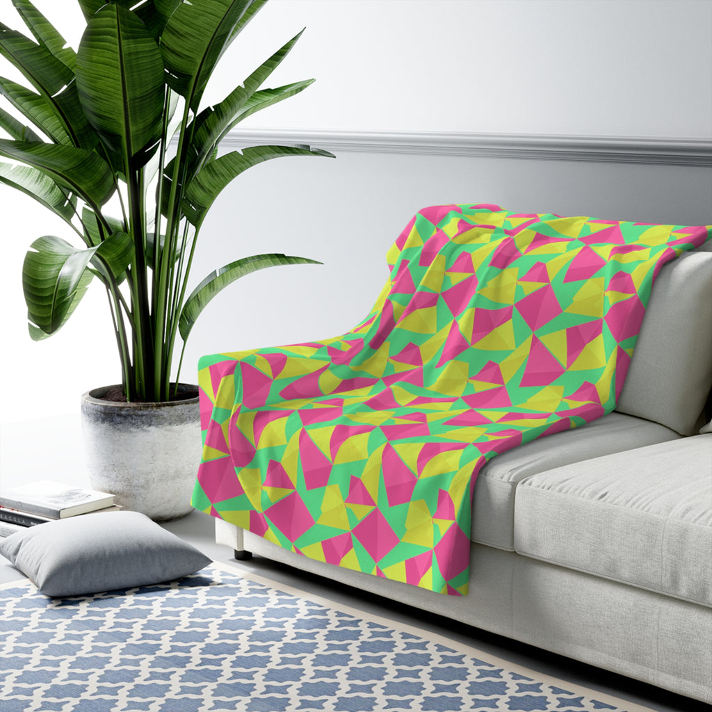 Faceted Gold Panels Sherpa Fleece Blanket – Candy Christmas