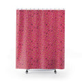 Confetti Spatter Shower Curtain – Candy Pop on Raspberry