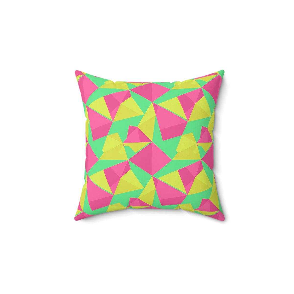 Faceted Gold Panels Faux Suede Cushion – Candy Christmas