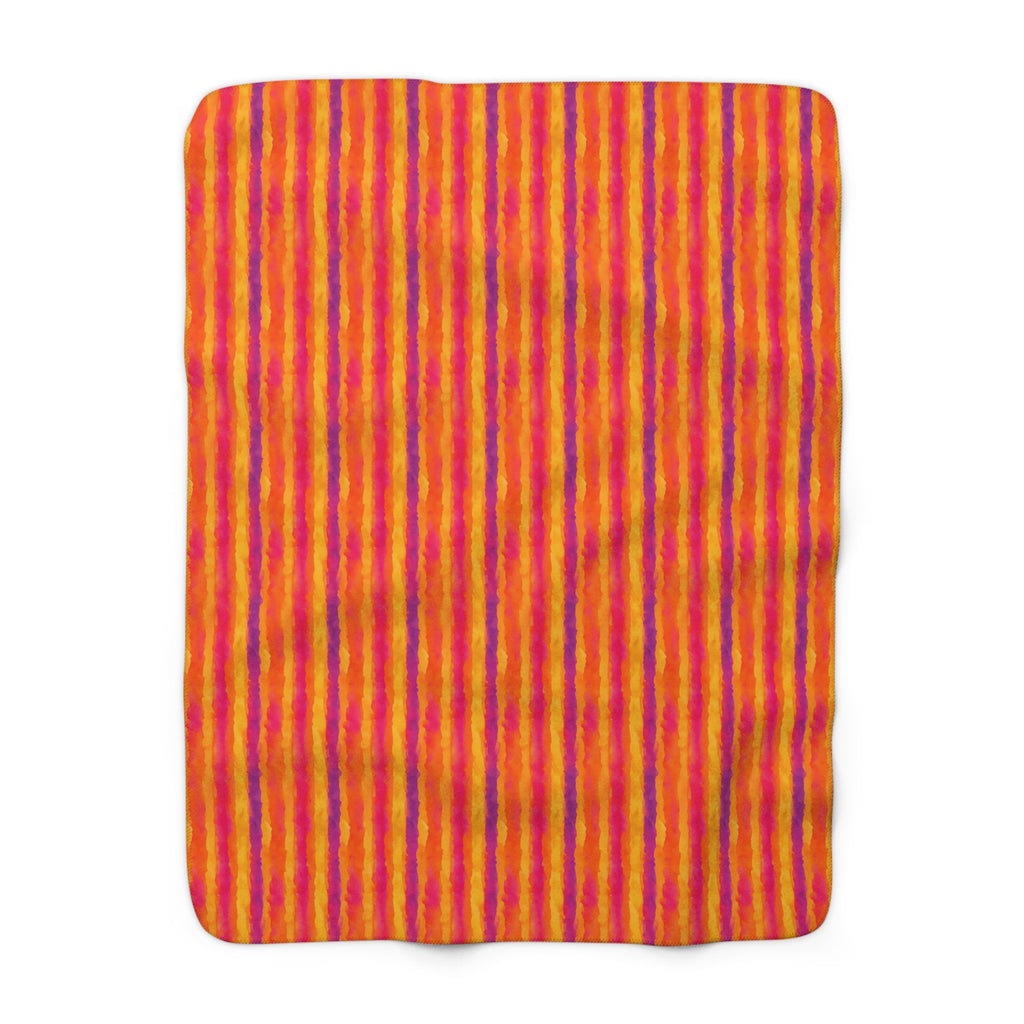 Bleed Stripe Ombre Sherpa Fleece Blanket – Ombre Wash Pattern