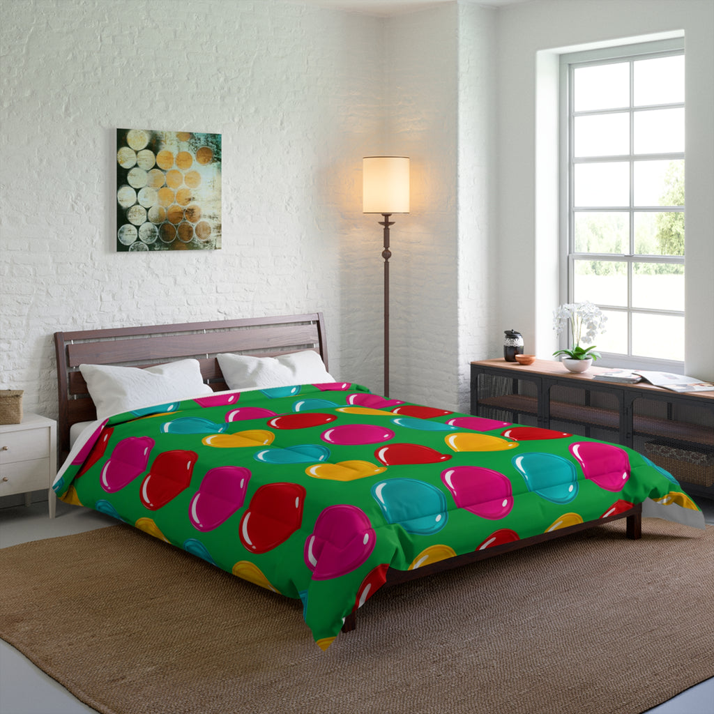 Giant Candy Glass Discs Comforter – Glossy Candy Glass Pattern